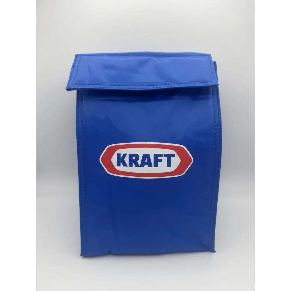 Vintage Kraft Insulated Lunch Bag Blue Brand New Made By‎ Zagwear
